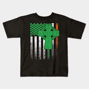 Irish American Flag Ireland Flag ST PATRICKS DAY Kids T-Shirt